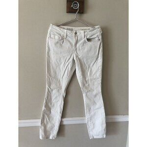 Pilcro and the Letterpress Stet Womens Size Petite 29 Off White Denim Jeans
